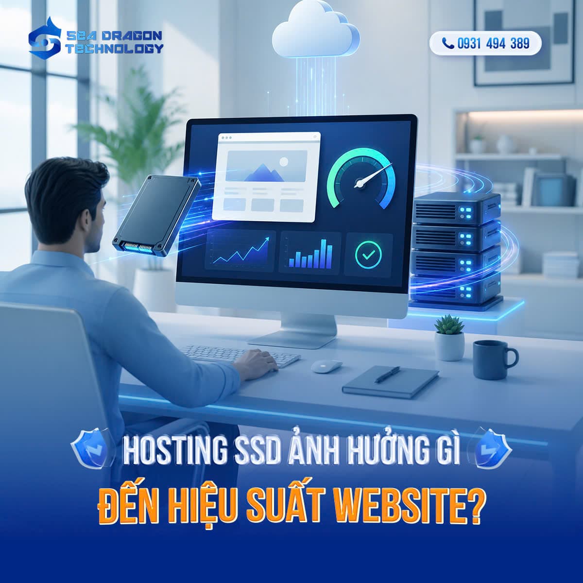 Hosting SSD giúp tối ưu hiệu suất website
