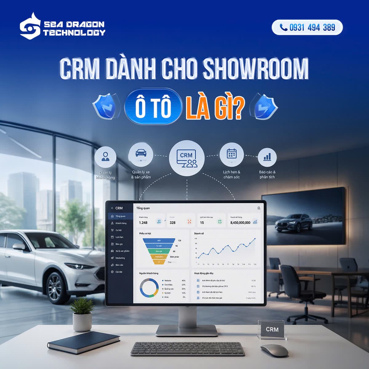 CRM dành cho showroom ô tô - tăng tỷ lệ chốt khách tiềm năng