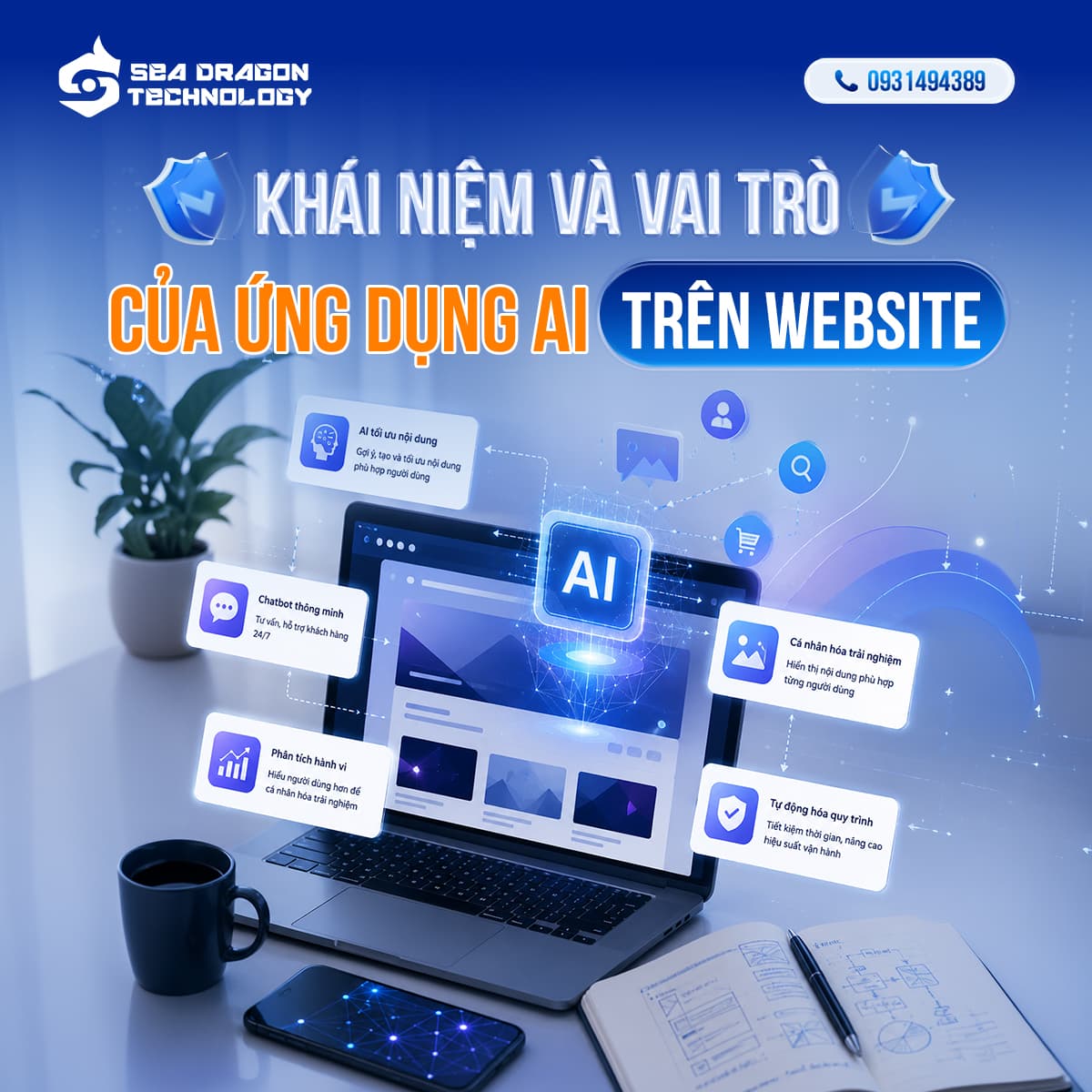 Ứng dụng AI website trong thời đại số